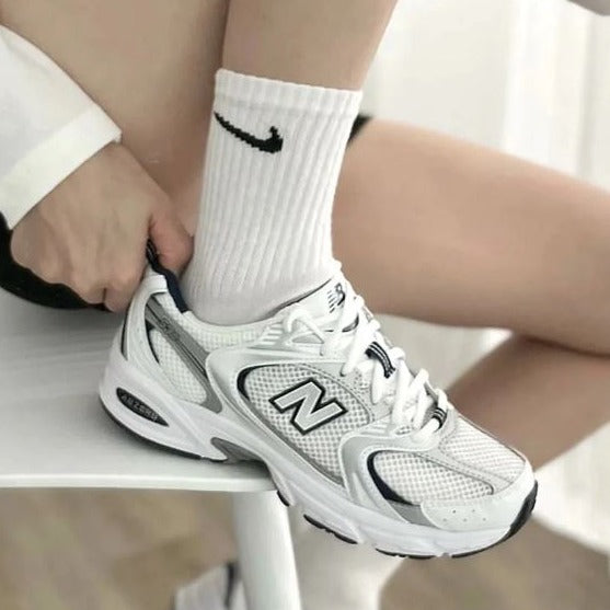 NB 530 white-Silver unisex sneaker