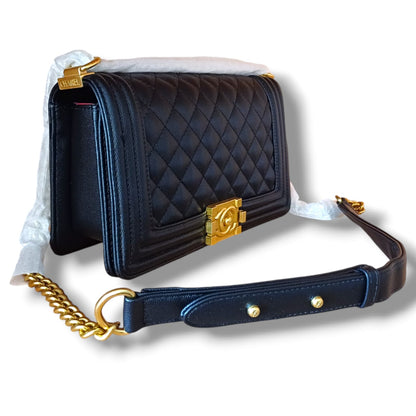 LeBoy Caviar Lather Sling Bag