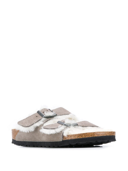 Birkenstock Arizona Shearling Mink Suede Grey