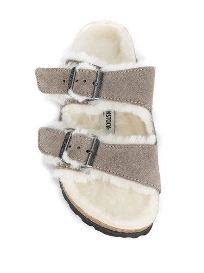 Birkenstock Arizona Shearling Mink Suede Grey