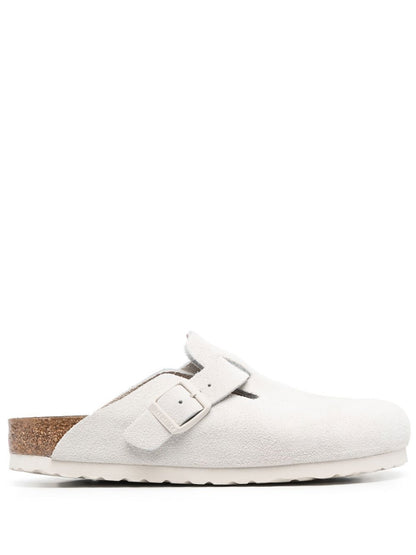 Birkenstock Suede Clogs Mens White