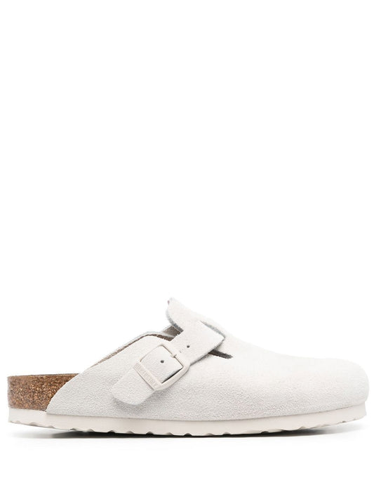 Birkenstock Suede Clogs Mens White