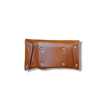 Leather Sling Belt Bag Brown