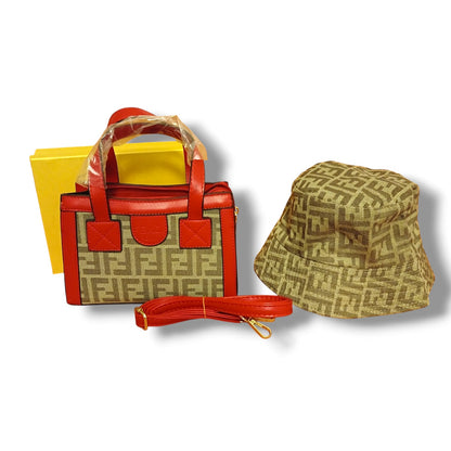 2N1 Fendi Mini Tote Bag with Bucket Hat