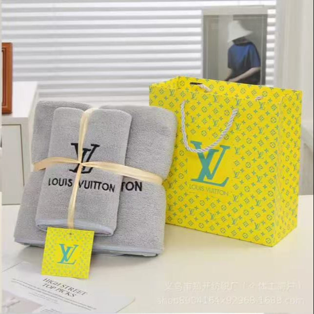 LV Bath Towel 2N1 Set