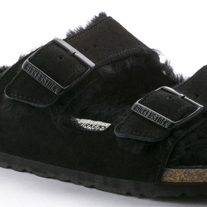 Birkenstock Arizona Shearling Mink Suede Black