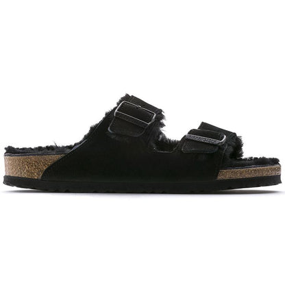 Birkenstock Arizona Shearling Mink Suede Black