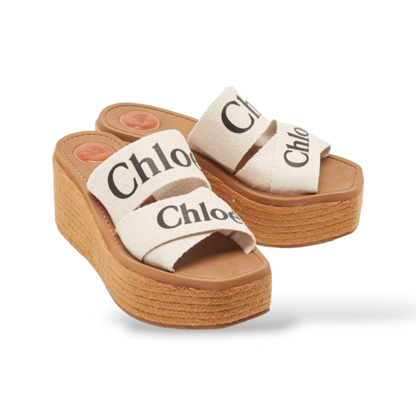 CHLOÉ White Woody Espadrilles