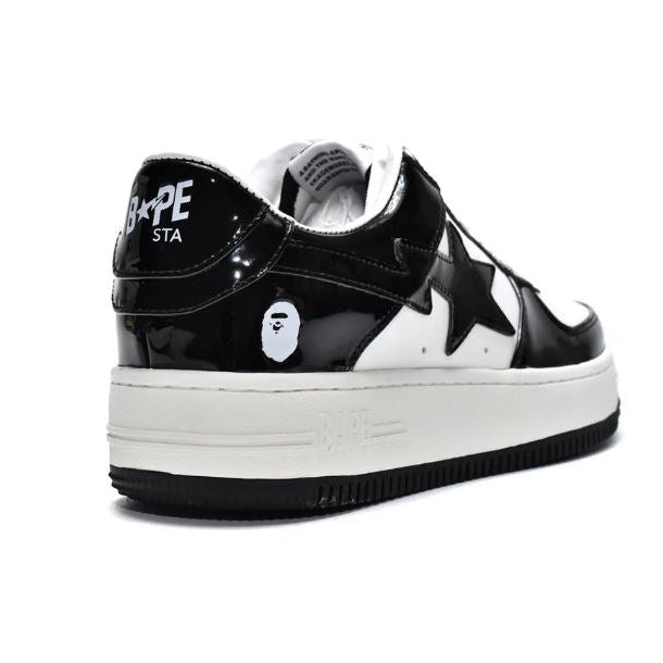 A Bathing Ape BapeSta Low Black White