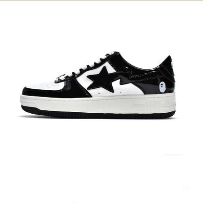 A Bathing Ape BapeSta Low Black White