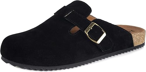 Birkenstock Suede Clogs Mens Black