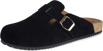 Birkenstock Suede Clogs Mens Black