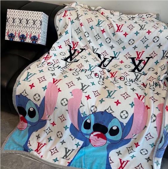 LV Disney Stitch Mickey Blanket