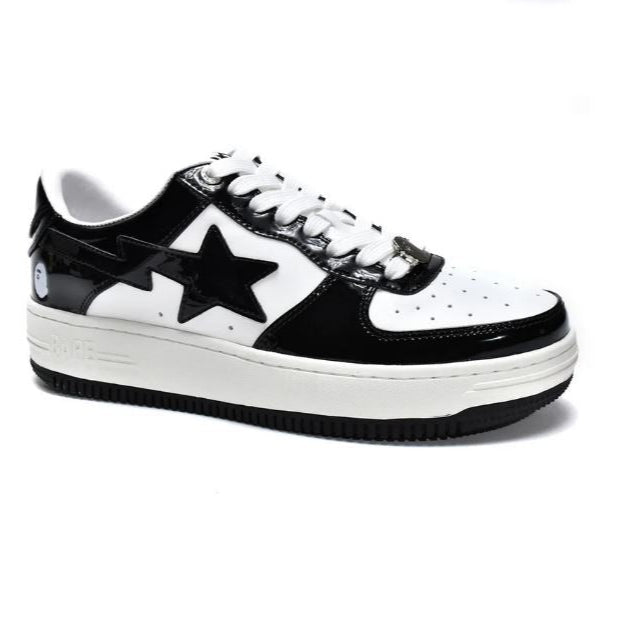 A Bathing Ape BapeSta Low Black White