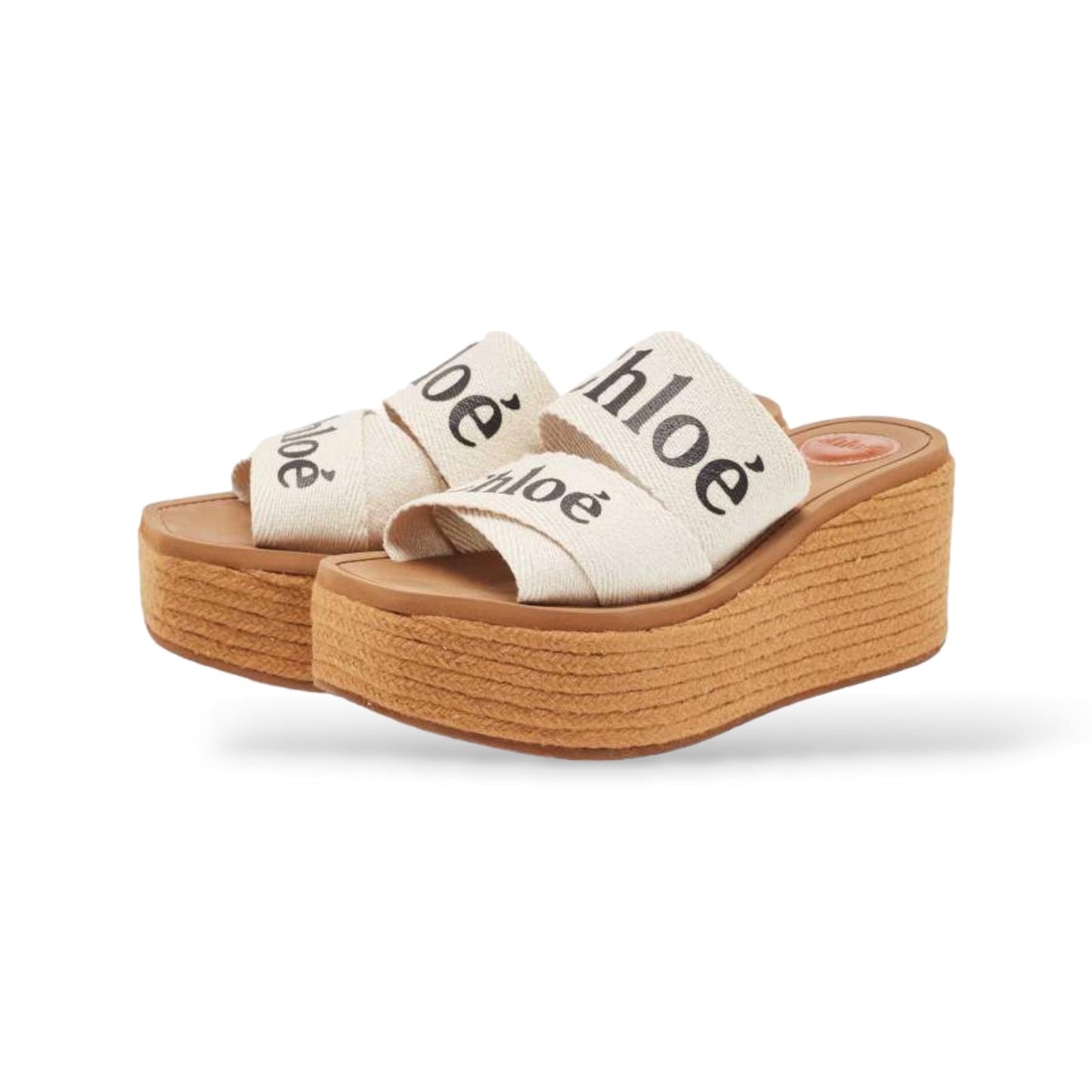 CHLOÉ White Woody Espadrilles