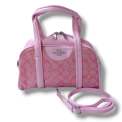 Leather Bleeker Handbag Sling Bag Pink Monogram color