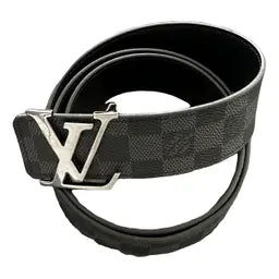 LV Silver Buckle Damier Graphite Belt - No Box